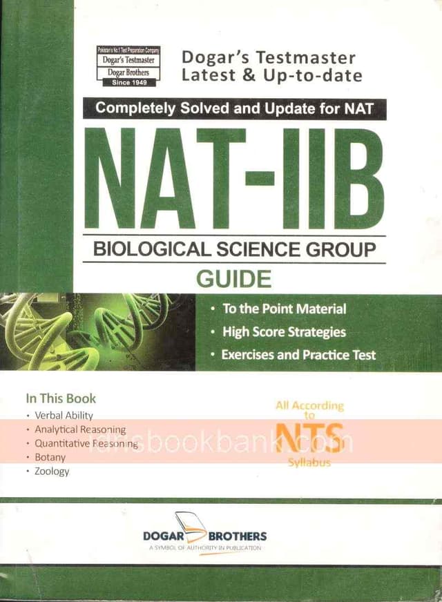 DOGAR BRO NAT IIB BIOLOGICAL SCIENCE GUIDE