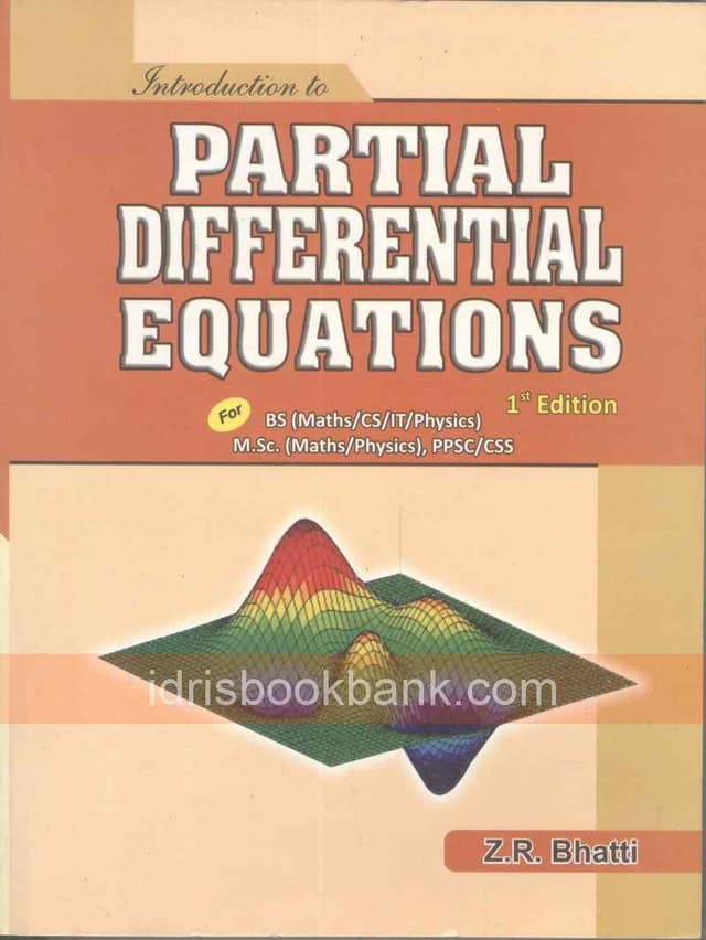 ILMI PARTIAL DIFFERENTIAL EQUATION BS 4 YRS