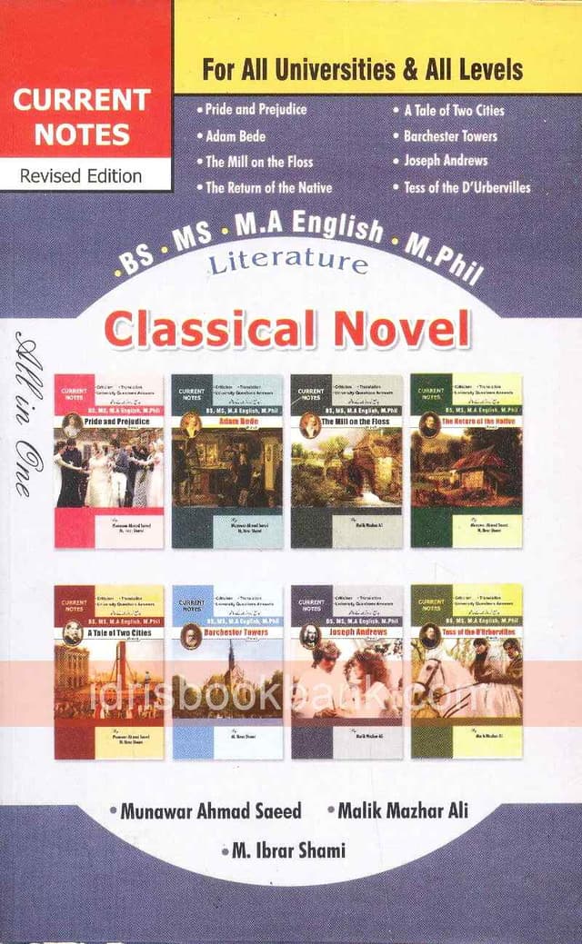 CURRENT ENG NOTES LIT CLASSICAL NOVEL MA