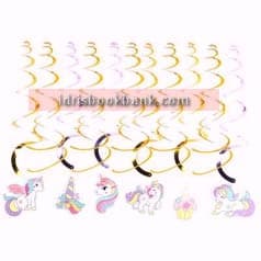 PARTY DECORATION SWIRL UNICORN NO 2934 6