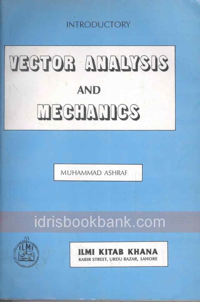 ILMI VECTOR ANALYSIS AND MECHANICS BA