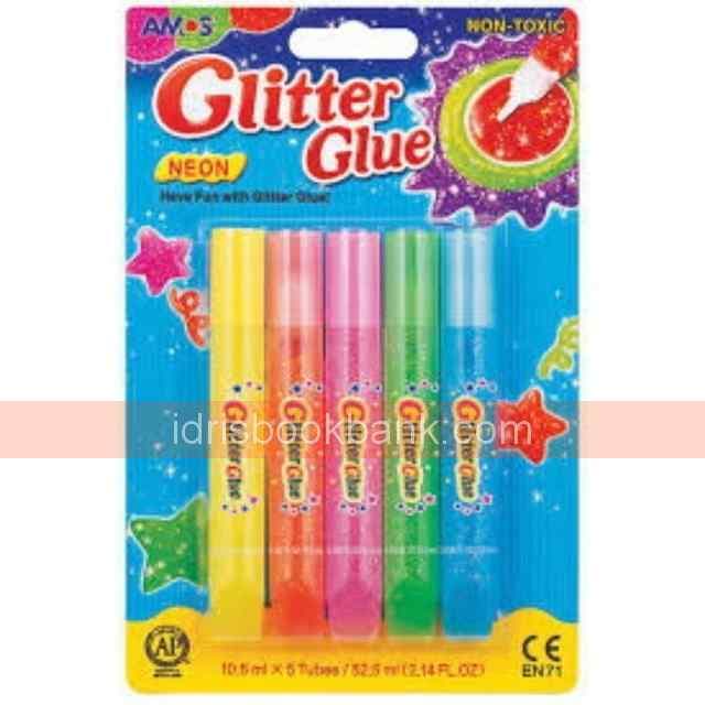 AMOS GLITTER GLUE SET 5PCS