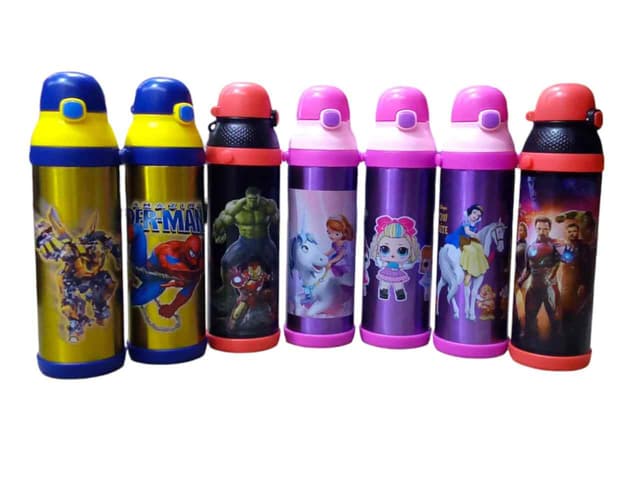 WATER BOTTLE STAINLESS STEEL CARTOON CHARACTER NO 1303