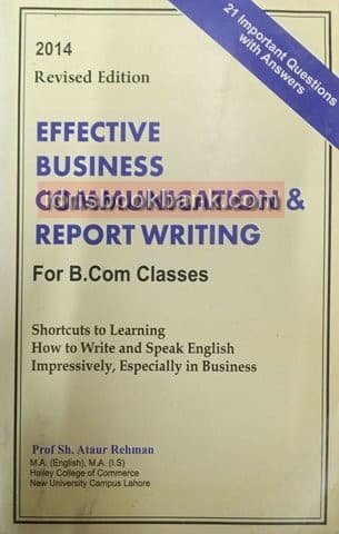 EFFECTIVE BUSINESS COMMUNICATION REPORT WRITING