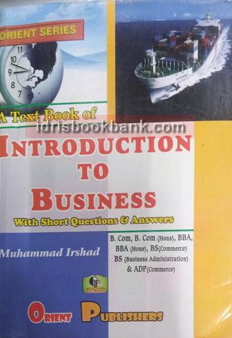 INTRODUCTION TO BUSINESS BCOM P1 IRSHAD