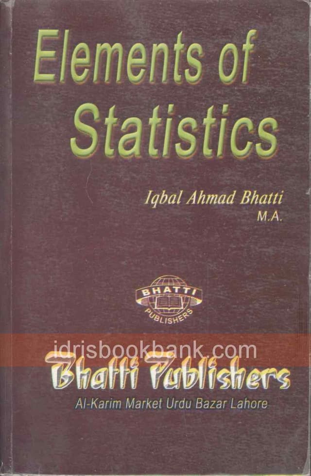 ELEMENTS OF STATISTICS MA
