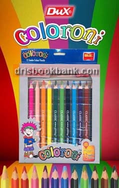 DUX COLORONI COLOUR PENCIL 12 PCS PACK JUMBO