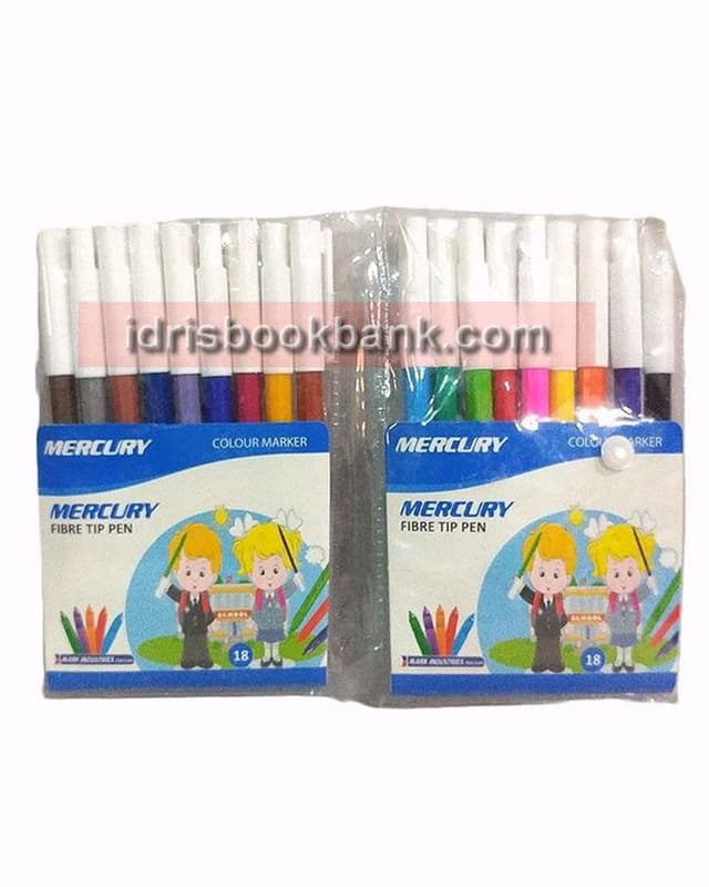 MERCURY FIBER TIP MARKER COLOUR 18 PCS PACK
