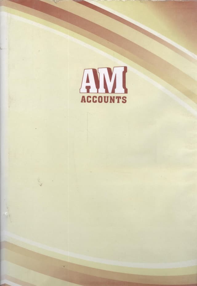 AM ACCOUNTS CASH BOOK ENG REG NO 12