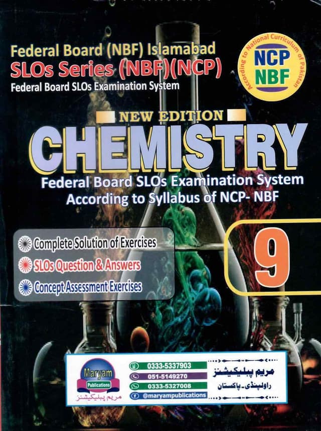 MARYAM KEY TO CHEMISTRY NBF NCP NEW EDITION BOOK 9