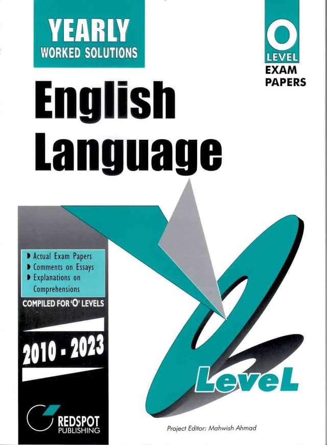 REDSPOT GCE O LEVEL ENGLISH LANGUAGE (YEARLY)