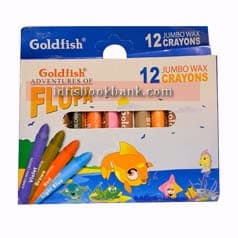 GOLDFISH WAX CRAYONS 12 PCS PACK JUMBO 12 MM