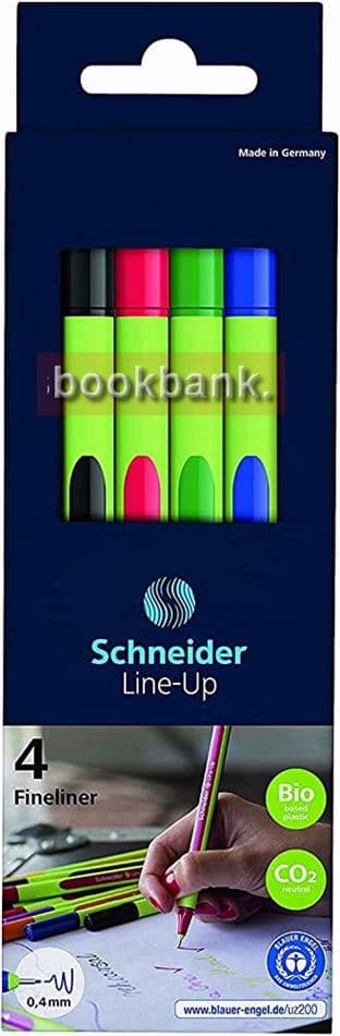 SCHNIDER LINE UP FINELINER 4 PCS PACK