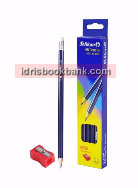 PELIKAN LEAD PENCIL WITH ERASER 12 PCS