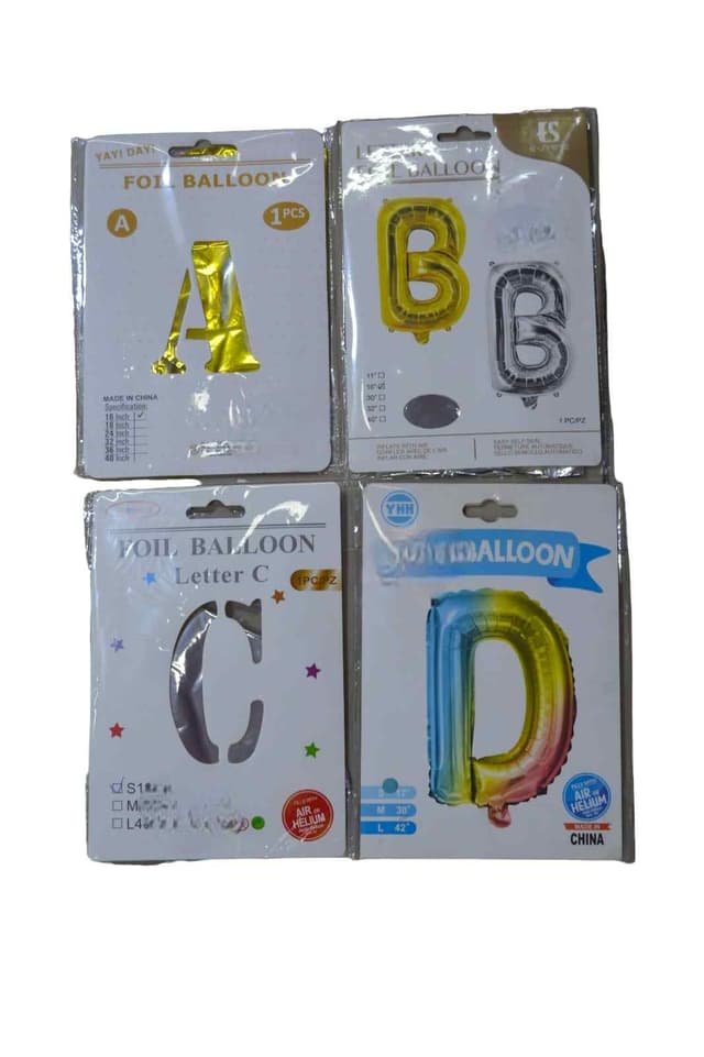 BIRTHDAY FOIL BALOON NUMBER LETTER
