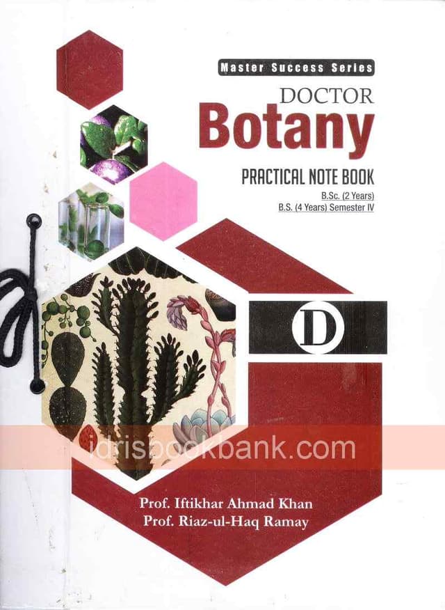 MASTER SUCCESS PRACTICAL COPY BOTANY PAPER D