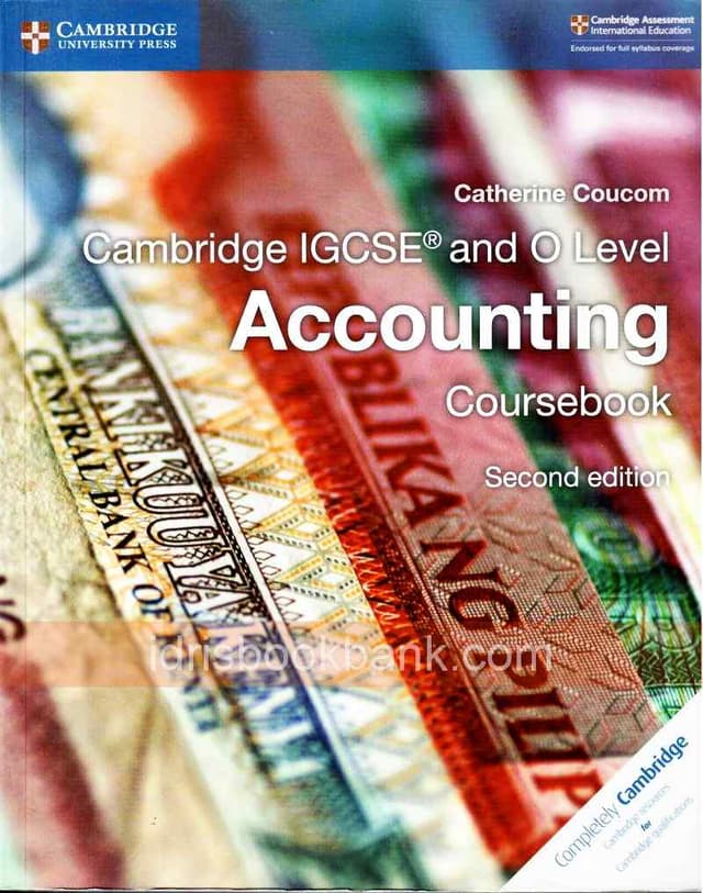 CAMBRIDGE IGCSE AND O LEVEL ACCOUNTING COURSE BOOK