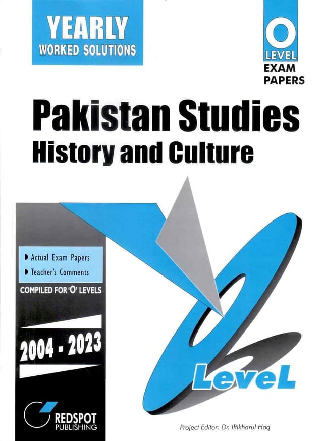 GCE O LEVEL PAKISTAN STUDIES HISTORY CULTURE YEARLY