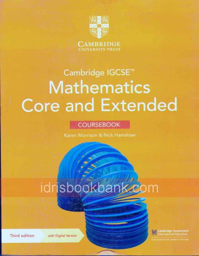 CAMBRIDGE IGCSE MATHEMATICS CORE AND EXTENDED COURSEBOOK 3RD EDITION