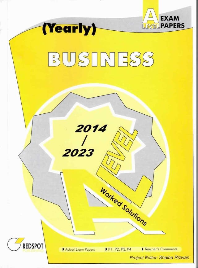 YEARLY BUSINESS STUDIES FOR A LEVEL EXAM PAPER