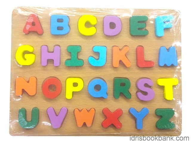 WOODEN LETTER PLATE WITH SHAPES NO 2112