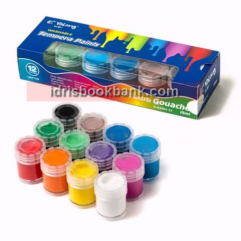 YALONG POSTER COLOUR 12 PCS PACK YL83003-12