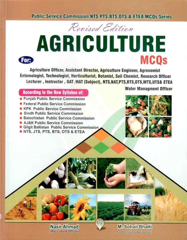 BHATTI AGRICULTURE MCQS FOR LECTURER