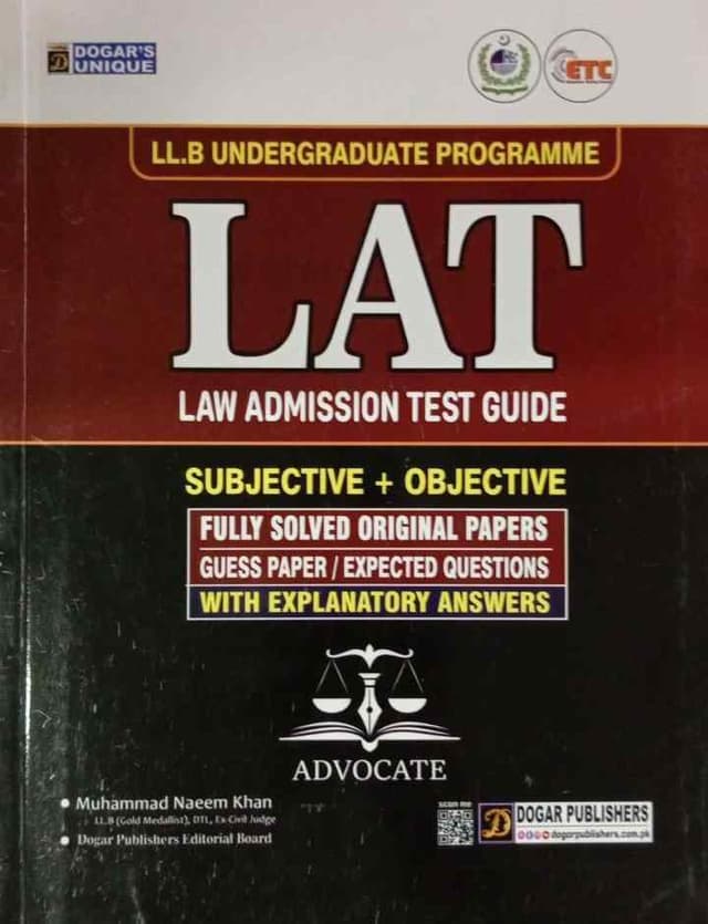 DOGAR UNI LAT 5 YEAR LLB LAW ADMISSION TEST GUIDE SUB+OBJ