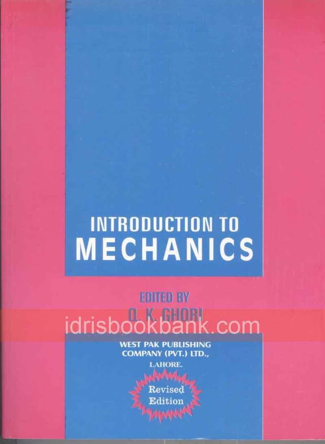 INTRODUCTION TO MECHANICS BA BSC