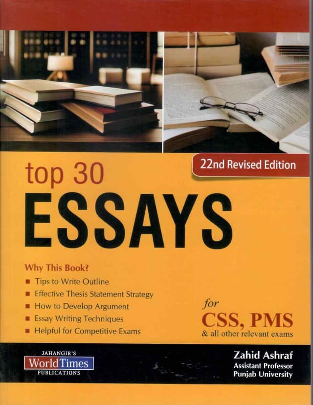 JBD TOP 30 ESSAYS FOR CSS PMS