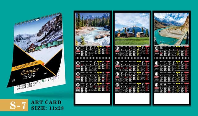 CALENDAR SPIRAL 3 PAGE 11*14 NO S-07