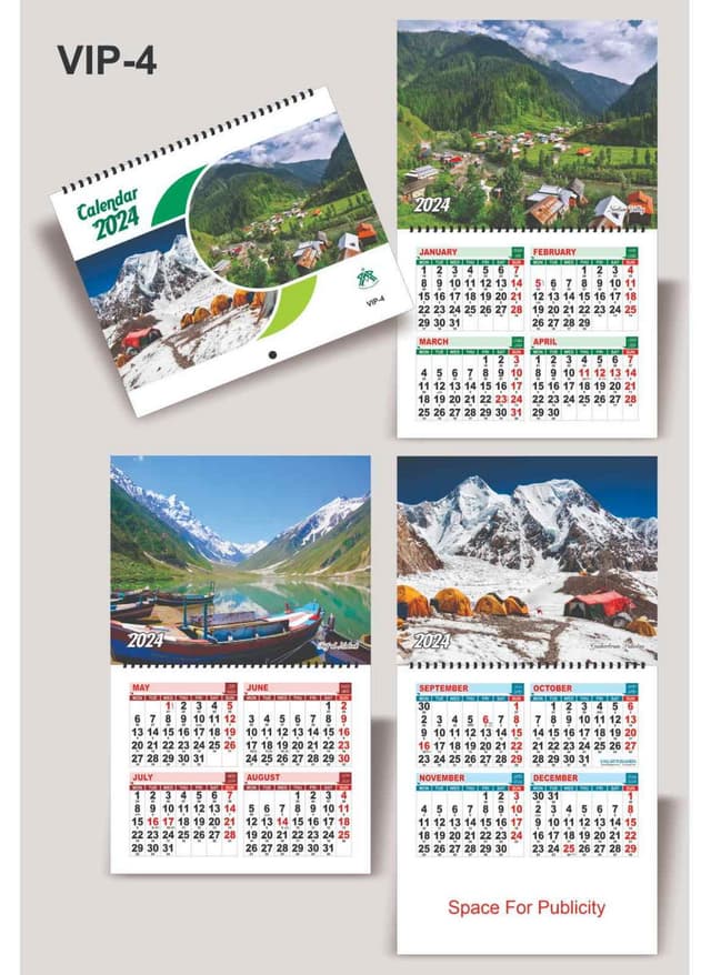 CALENDAR SPIRAL 3 PAGE 11*14 NO VIP-04
