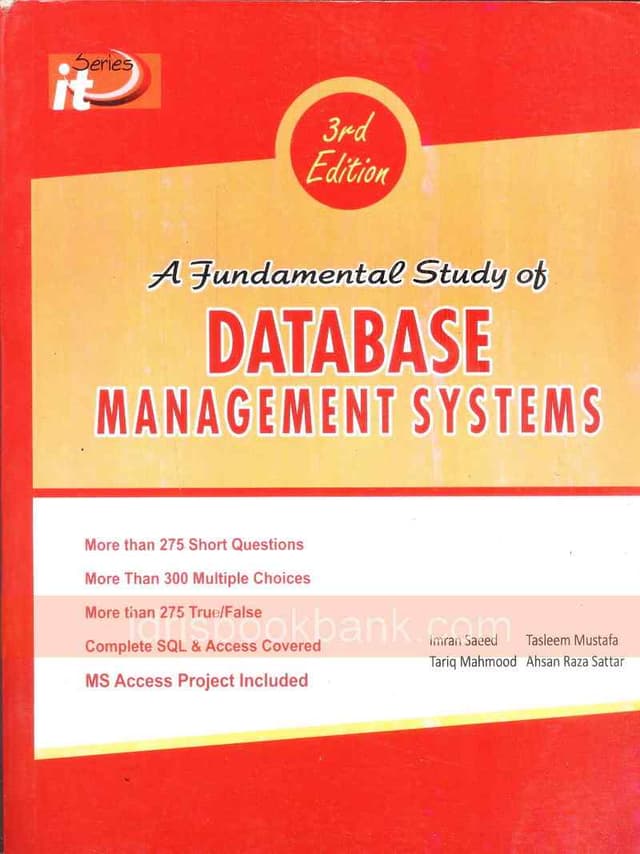 IT SERIES DATABASE MANAGEMENT SYSTEMS 3E