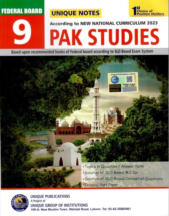 UNIQUE NOTES PAK STUDY 9FG