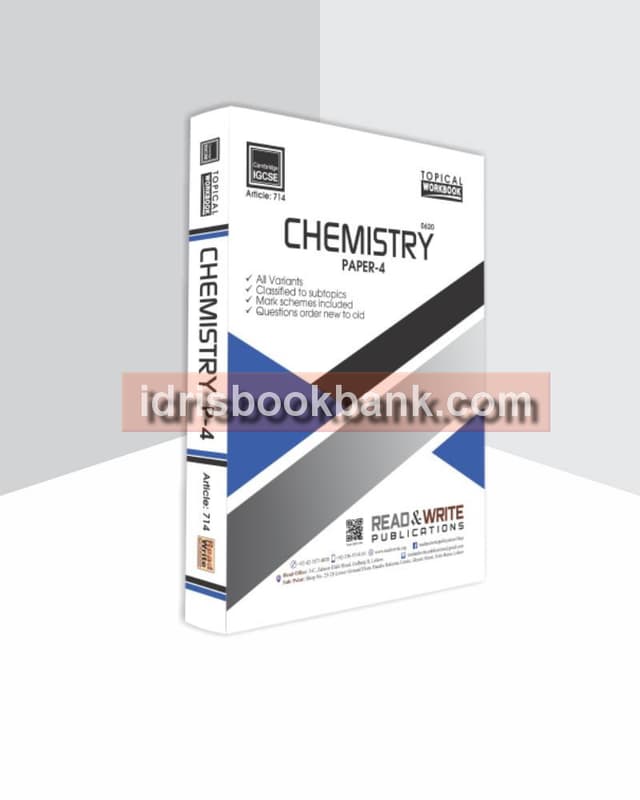 CAMBRIDGE IGCSE ARTICLE 714 CHEMISTRY 0620 P4 TOPICAL WORK BOOK