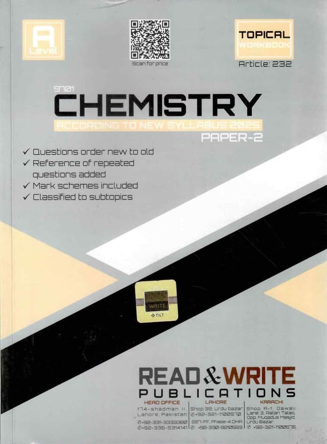 ARTICLE 232 CHEMISTRY A LEVEL P2 TOPICAL WORK BOOK