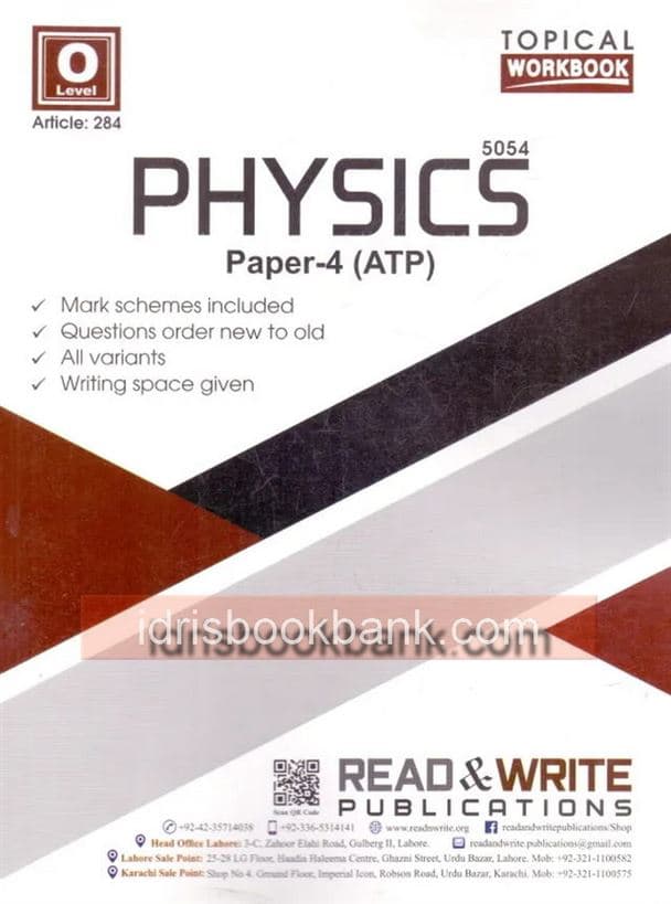 ARTICLE 284 PHYSICS O LEVEL P4 TOPICAL WORK BOOK