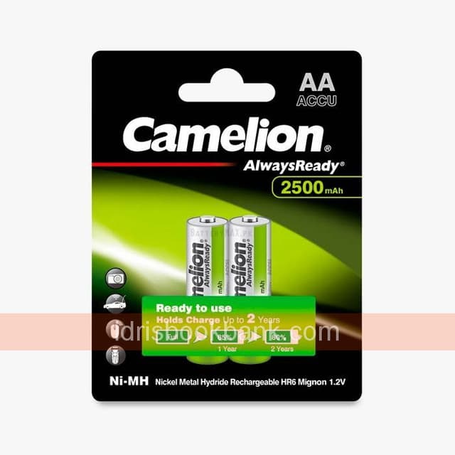 CAMELION ALWAYS READY 2500 MAH AA 2 CELL BATTERY