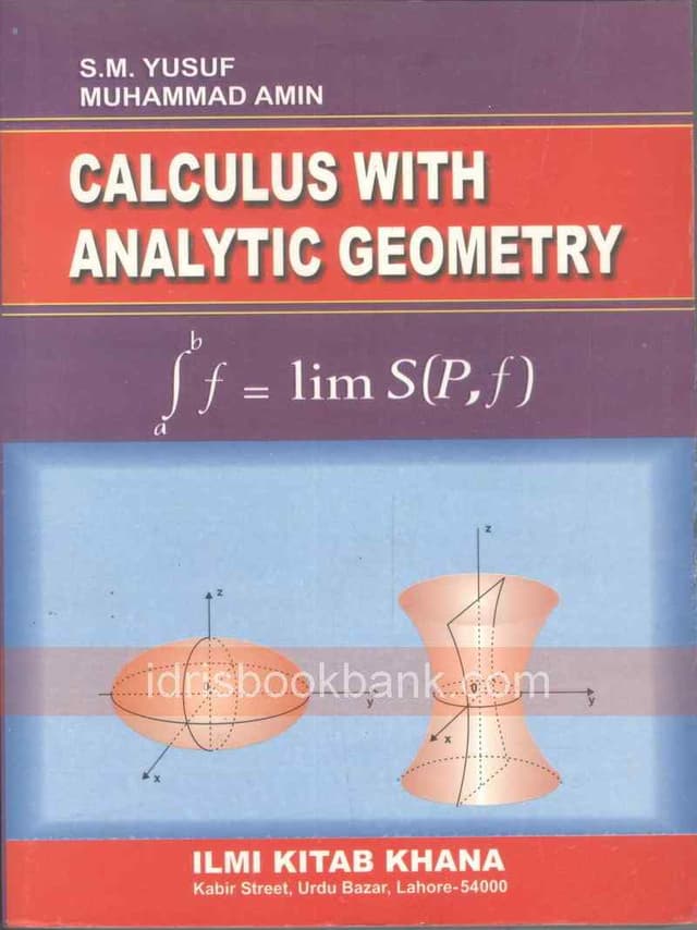 ILMI CALCULUS WITH ANALYTICS GEOMETRY BSC