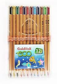 GOLDFISH 12 PENCIL COLOUR ECO TRI PLASTIC PACK