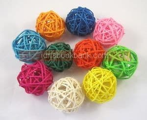 DIY RATTAN BALL 2P COLOURED VGS-2927