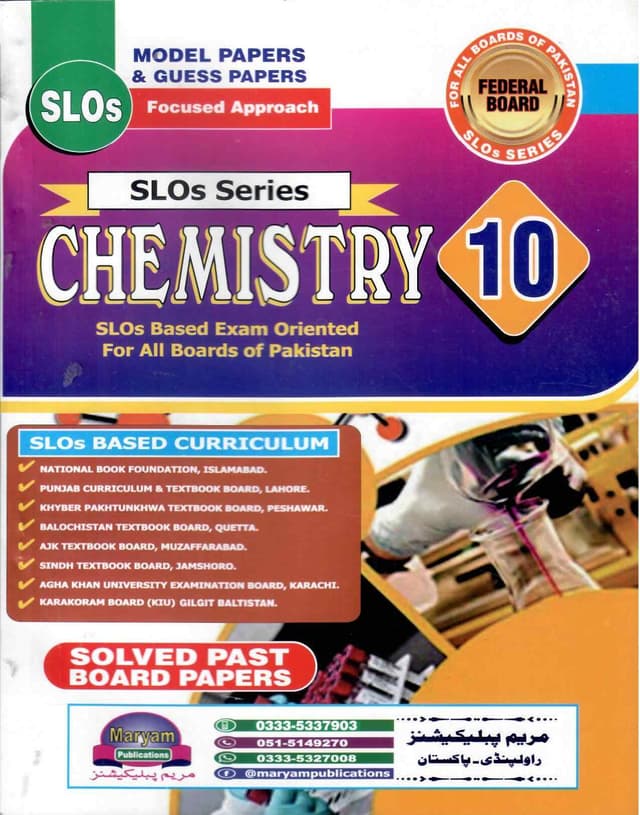 MARYAM MODEL PAPER CHEMISTRY 10 FB SLO