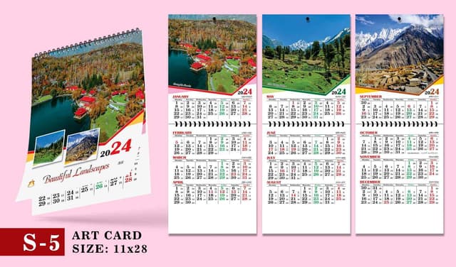 CALENDAR SPIRAL 3 PAGE 11*14 NO S-05