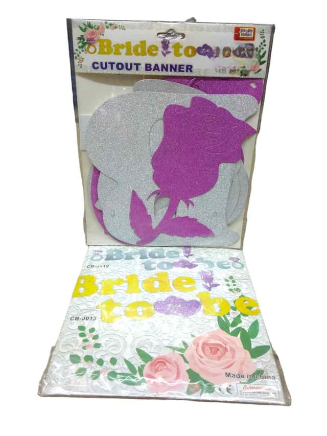 PARTY ITEM BANNER BRIDE TO BE A6-4