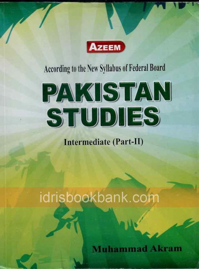 AZEEM KEY TO PAKISTAN STUDIES URDU 12 FB