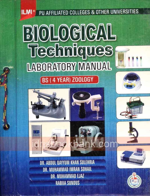 ILMI PC BIOLOGICAL TECHNIQUES BS 4 YEARS ZOOLOGY