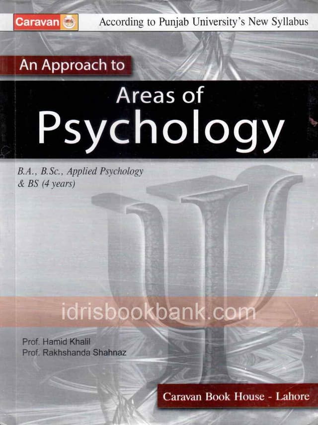 CARAVAN AN APPROACH TO AREAS OF PSYCHOLOGY BA BS 4 YEAR