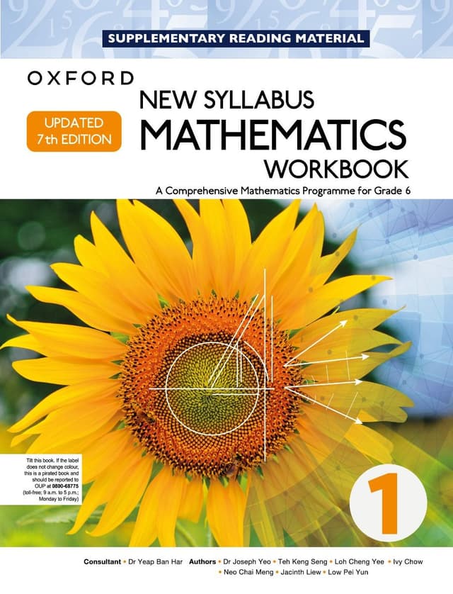 OXFORD NEW SYLLABUS MATHEMATICS WORK BOOK 1 7E