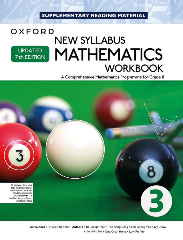 OXFORD NEW SYLLABUS MATHEMATICS WORK BOOK 3 7E