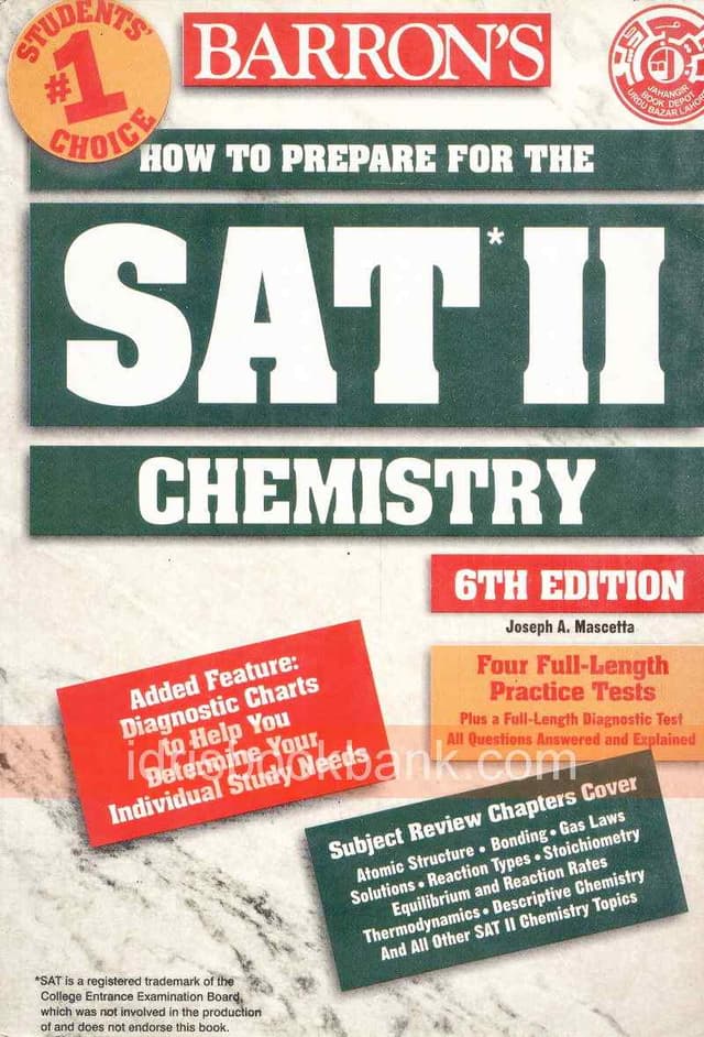 BARRONS SAT 2 CHEMISTRY 6E